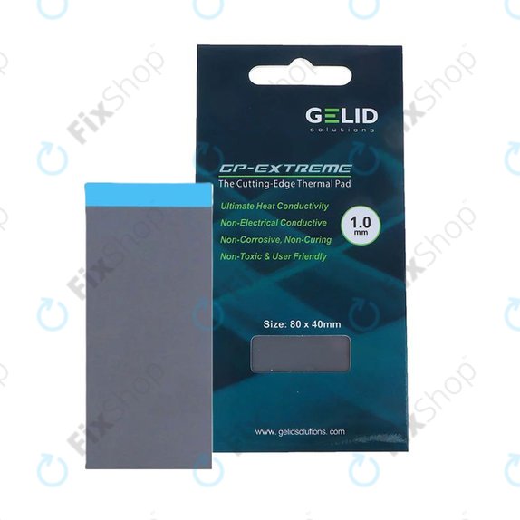 Thermal pad GELID GP-Extreme, 15 W/mK, 80 × 40 × 1.0 mm