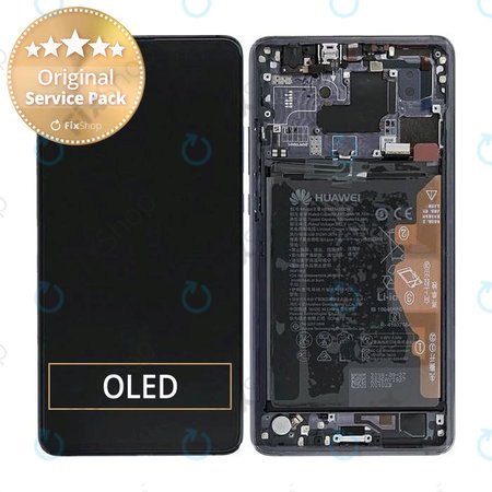 Huawei Mate 20 X - LCD Display + Touch Screen + Frame + Battery (Phantom Silver) - 02352GDA Genuine Service Pack