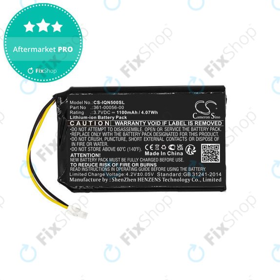 Garmin Drive 50 LM, 51LMT, 51LMT-S, DriveSmart 5 LMT, Nuvi 30, 50, 50LM, 52, 52LM, 52LMT, 55, 55LM, 55LMT - Battery 361-00056-00, 361-00056-50 1100mAh HQ