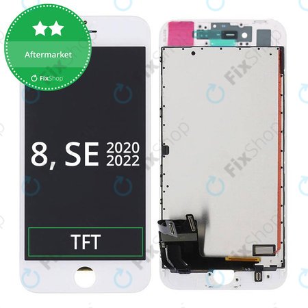 Apple iPhone 8, SE (2020), SE (2022) - LCD Display + Touch Screen + Frame (White) TFT