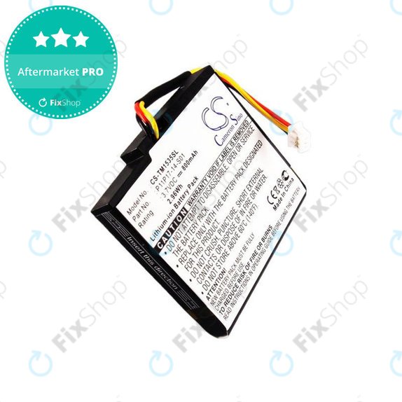 Battery for TomTom, 800mAh, Li-Ion, 3.7V, P11P17-14-S01, HQ