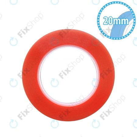 Magic RED Tape - Double-Sided Adhesive Tape - 20mm x 25m (Transparent)