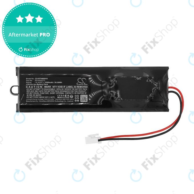 Battery for Rowenta Air Force Extreme, 2500mAh, Li-Ion, 14.4V, RS-RH5272, HQ