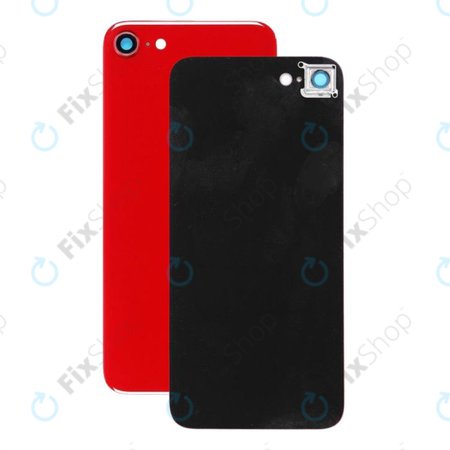 Apple iPhone SE (2nd Gen 2020) - Rear Housing Glass + Camera Lens (Red)
