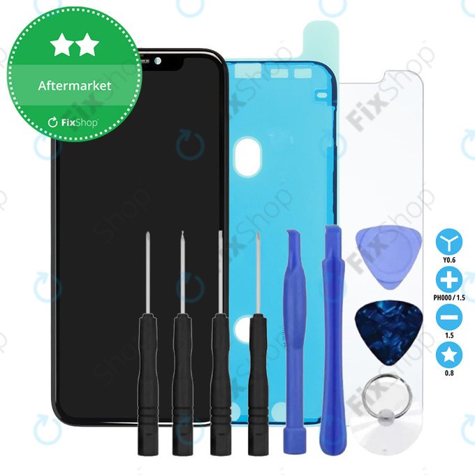 Display In-Cell HD+ for iPhone 11, Touch Screen with Frame, Adhesive, Tempered Glass, Toolkit