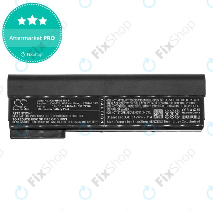 Battery for HP ProBook 640 G1, 650 G1, 655 G1, 645 G1, 8400mAh, Li-Ion, 10.8V, CA06XL, HQ