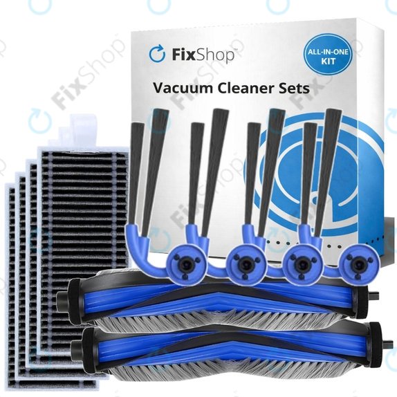 Replacement set for Ecovacs Deebot X11 Pro, X11 (2x Main brush, 4x Filter, 4x Side brush)