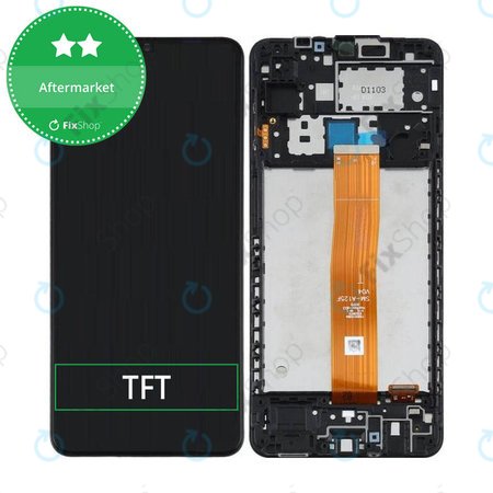 Samsung Galaxy A12 A125F - LCD Display + Touch Screen + Frame (Black) TFT