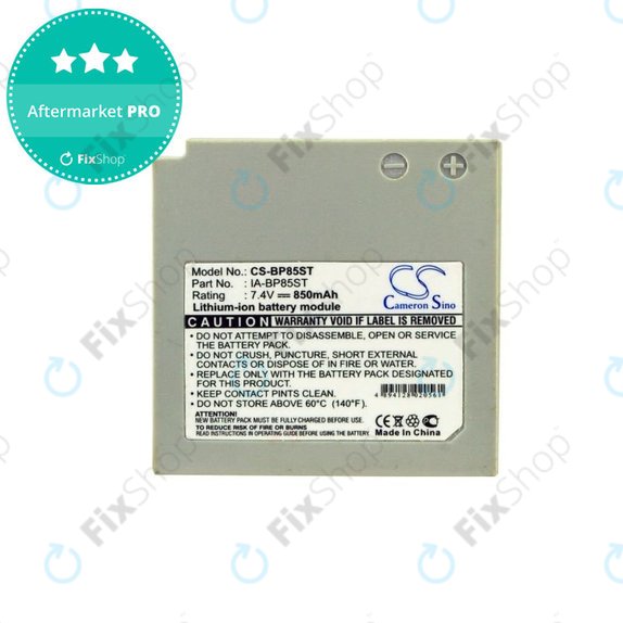 Battery for Samsung VP-MX10, 20, 850mAh, Li-Ion, 7.4V, IA-BP85ST, HQ