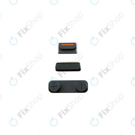 Apple iPhone 5 - Side Buttons Set - Power + Volume + Mute (Black)