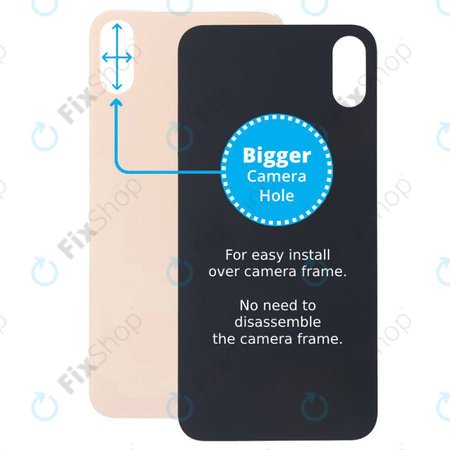Apple iPhone XS Max - Rear Housing Glass with Bigger Camera Hole (Gold)