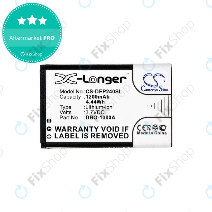 Battery for Doro 1370, 1372, 2404, 6040, 1200mAh, Li-ion, 3.7V, DBO-1000A, HQ