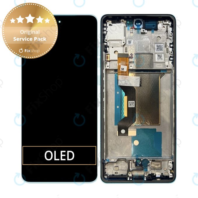 Motorola Edge 60 Fusion - LCD Display + Touch Screen + Frame (Amazonite) - 5D68C29879 Genuine Service Pack