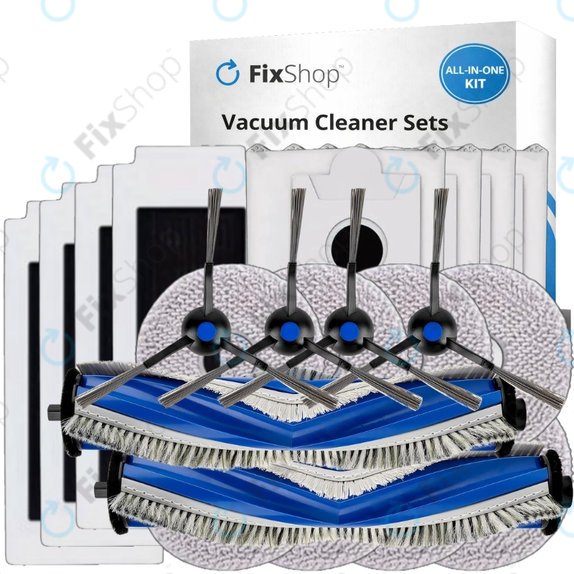 Replacement set for Ecovacs Omni T30 (2x Main brush, 4x Filter, 4x Side brush, 8x Mop cloth, 4x Dust bag)