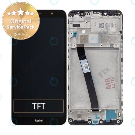 Xiaomi Redmi 7A - LCD Display + Touch Screen + Frame (Matte Black) - 560610127000, 560610122000 Genuine Service Pack