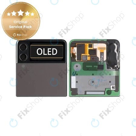 Samsung Galaxy Z Flip 3 F711B - LCD Display + Touch Screen + Frame (External) (Phantom Black) - GH97-26773A Genuine Service Pack
