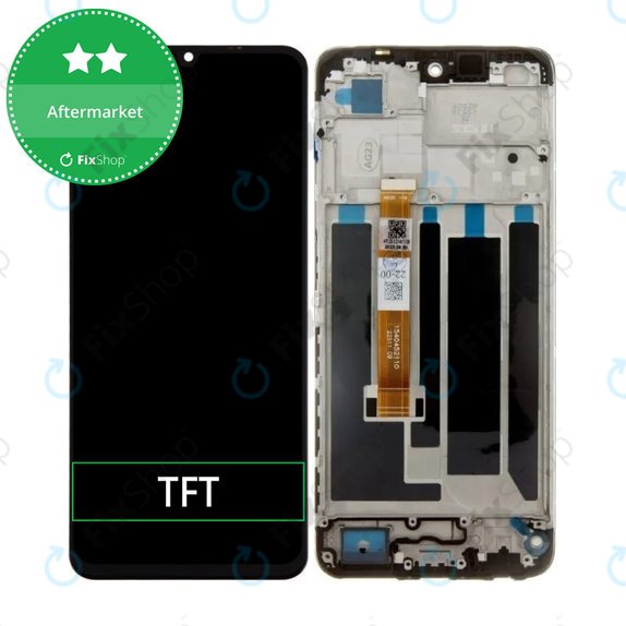 Realme C53 RMX3760 - LCD Display + Touch Screen + Frame (Mighty Black) TFT