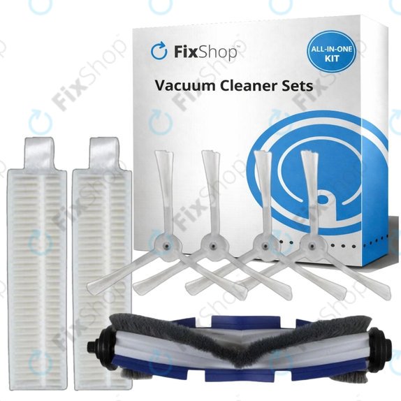 Replacement set for Rowenta Explorer s60 (1x Main brush, 2x Filter, 4x Side brush)