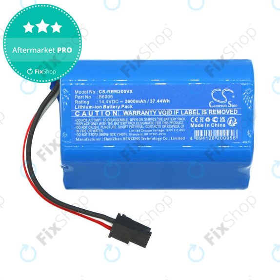 Battery for Robzone Moppy 2.0, 2600mAh, Li-Ion, 14.4V, B6006, HQ
