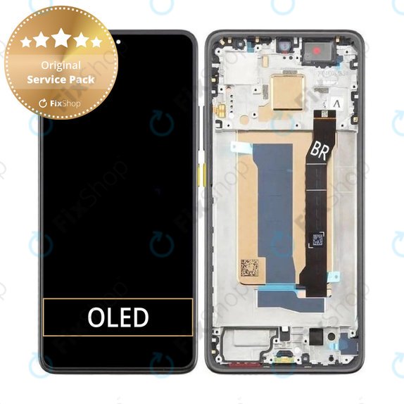 Display for Xiaomi Poco X7 Pro, Touch Screen with Frame, Yellow, 56000100O1000, Genuine Service Pack