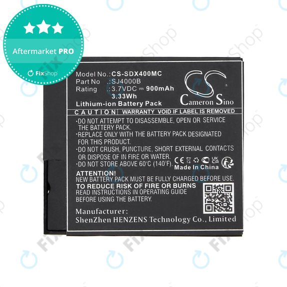Battery for SJCAM SJ4000, SJ5000, 900mAh, Li-Ion, 3.7V, SJ4000B, HQ