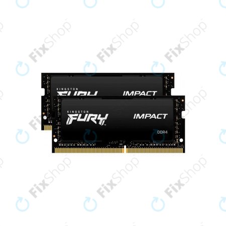 Kingston Fury Impact - RAM Memory SO-DIMM 32GB (2x16GB) DDR4 3200MHz - KF432S20IB/32 Genuine Service Pack