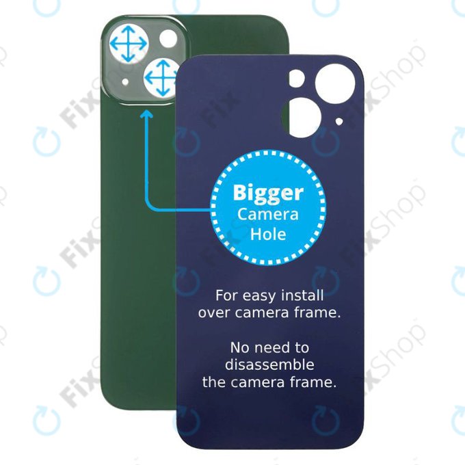 Apple iPhone 13 - Rear Housing Glass with Bigger Camera Hole (Green)