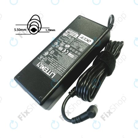 Charging adapter for Acer, 77011045, 90W, 19V, Genuine Service Pack