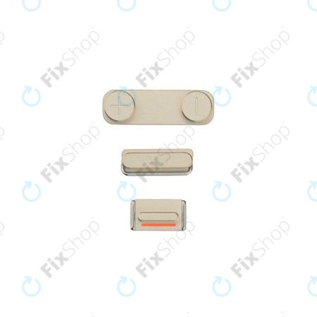 Apple iPhone 5S - Side Buttons Set - Power + Volume + Mute (Gold)