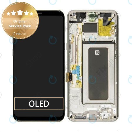 Samsung Galaxy S8 Plus G955F - LCD Display + Touch Screen + Frame (Maple Gold) - GH97-20470F, GH97-20564F, GH97-20565F Genuine Service Pack