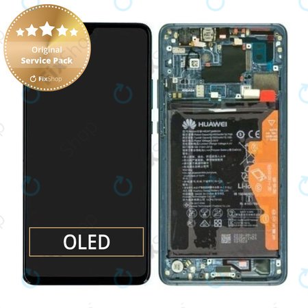 Huawei Mate 20 X 5G - LCD Display + Touch Screen + Frame + Battery (Emerald Green) - 02352UXT Genuine Service Pack