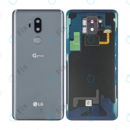 LG G710EM G7 ThinQ - Battery Cover + Fingerprint Sensor (New Platinum Gray) - ACQ90241013 Genuine Service Pack