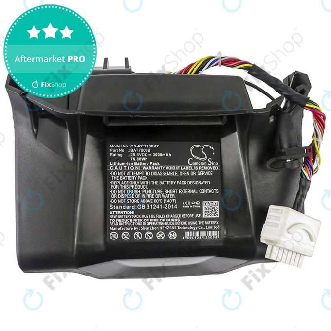 Battery for Robomow City MC300, 400, 500, 800, 1000, 1200, 3000mAh, Li-Ion, 25.6V, BAT7000B, HQ