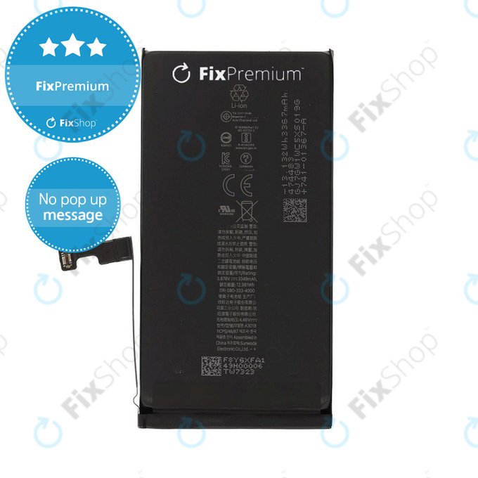 Battery for iPhone 15, 3367mAh, DIAGNOSTIC