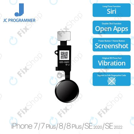 Apple iPhone 7, 7 Plus, 8, 8 Plus, SE (2020), SE (2022) - Home Button JCID 7 Gen (Space Gray, Black)