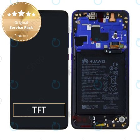 Huawei Mate 20 - LCD Display + Touch Screen + Frame + Battery (Twilight) - 02352FRA Genuine Service Pack