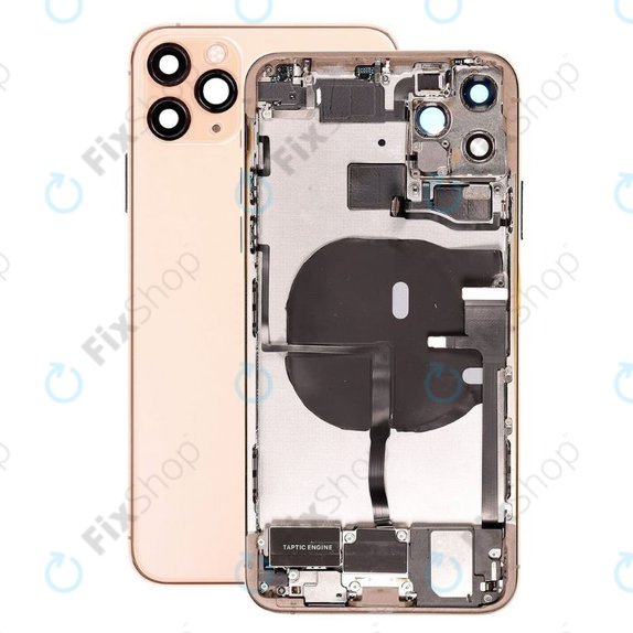 Apple iPhone 11 Pro Max - Rear Housing with Small Parts (Gold)