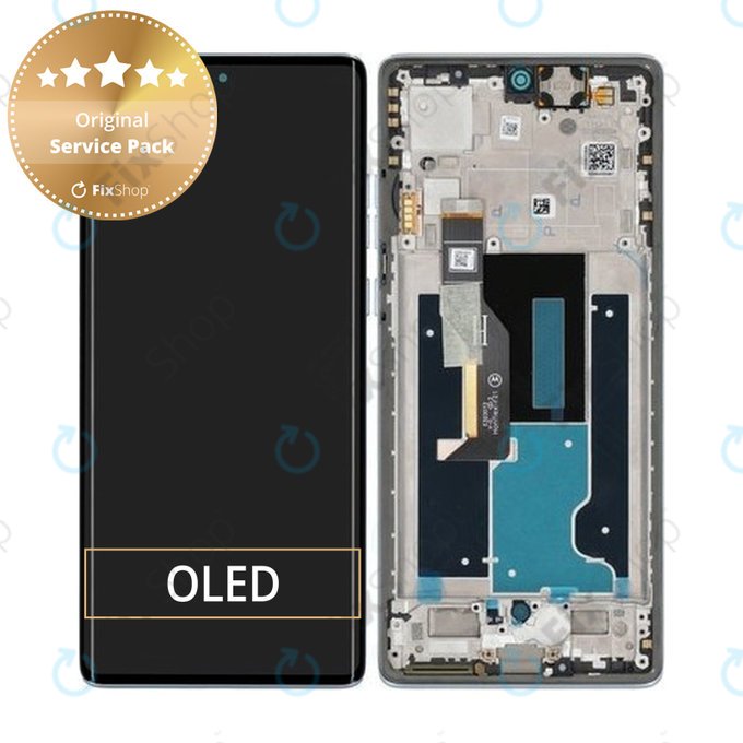 Motorola Edge 50 Fusion - LCD Display + Touch Screen + Frame (Marshmallow Blue) - 5D68C24359 Genuine Service Pack