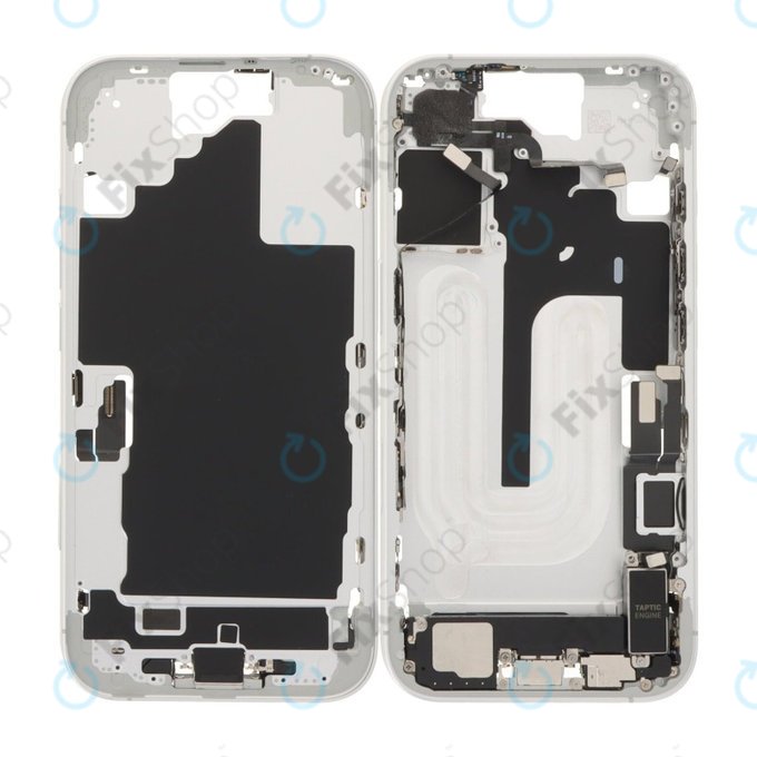 Apple iPhone 16 - Middle Frame + Power, Volume and Camera Buttons (White)