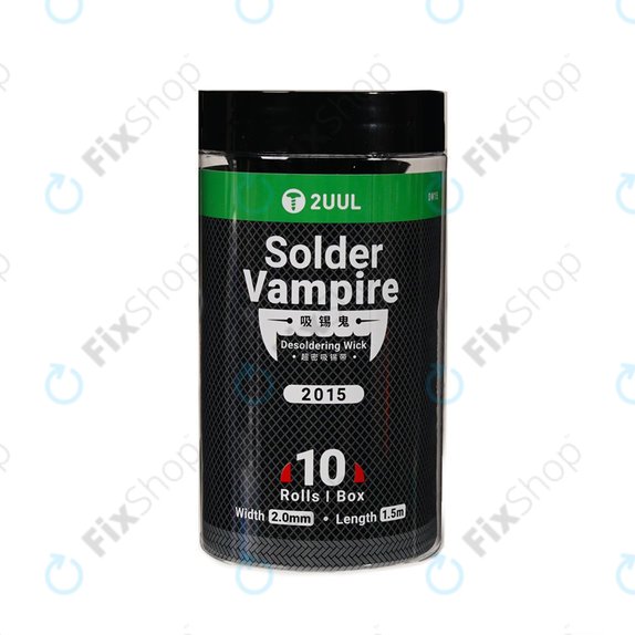 2UUL DW15 Solder Vampire - Desoldering Wick (20mm × 1.5m) - 10pcs