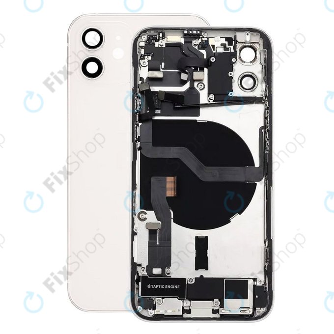 Apple iPhone 12 - Rear Housing with Small Parts (White) | FixShop