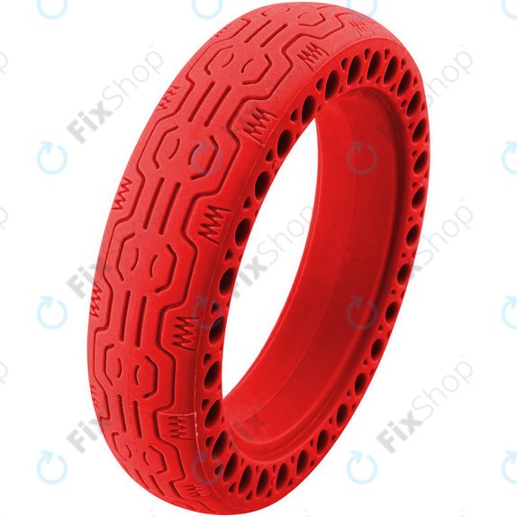 Xiaomi Mi Electric Scooter 1S, 2 M365, Essential, Pro, Pro 2 - Durable Full Tubeless Tire (Type 1) (Red)