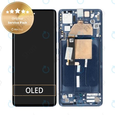 Motorola Edge 30 Fusion - LCD Display + Touch Screen + Frame (Neptune Blue) - 5D68C21190 Genuine Service Pack