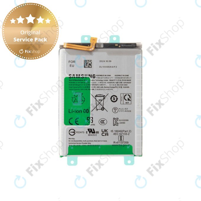 Battery for Samsung A17 4G, A17 5G, A175B, A176B, EB-BA166ASE, GH82-38076A, Genuine Service Pack