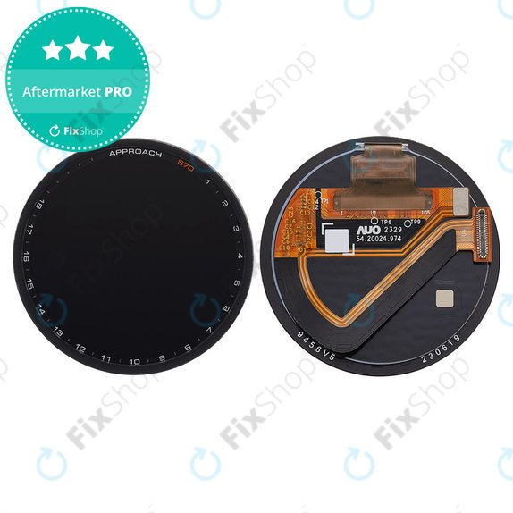 OLED display + Touch screen without frame (Black) for Garmin Approach S70 47mm