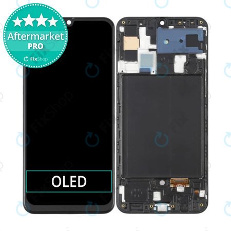 Samsung Galaxy A50 A505F - LCD Display + Touch Screen + Frame (Black) OLED