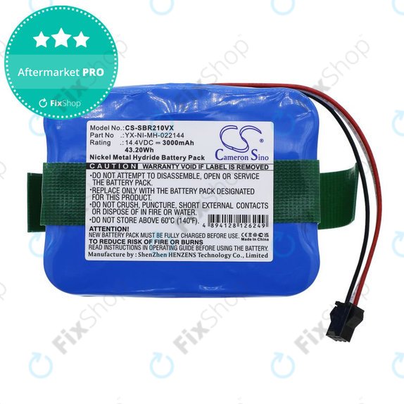 Battery for Sencor SVC9031BK, Bobsweep, Carneo, Samba, Vileda, Wisdom, 3000mAh, Ni-MH, 14.4V, YX-NI-022144-COR, HQ