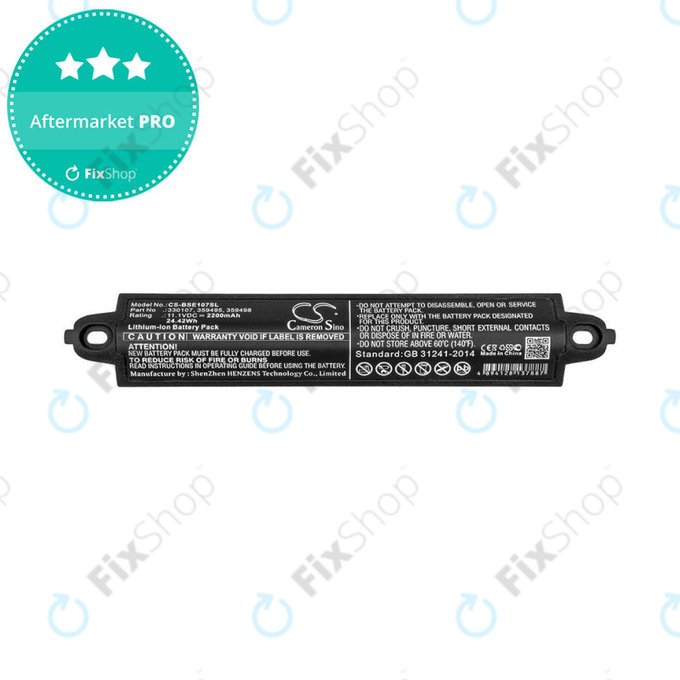 Battery for Bose SoundLink 1, 2, 3, 2200mAh, Li-Ion, 11.1V, 330107, HQ