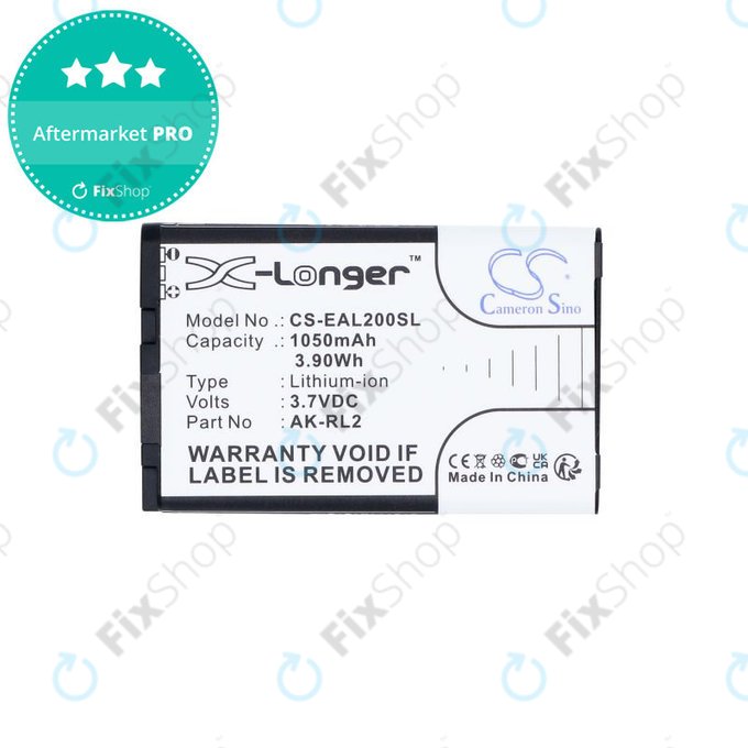 Battery for Emporia Essence Plus, Talk comfort, V20, 1050mAh, Li-Ion, 3.7V, AK-RL2, HQ