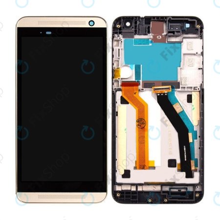 HTC One E9 Plus - LCD Display + Touch Screen + Frame (Gold) - 97H00021-02